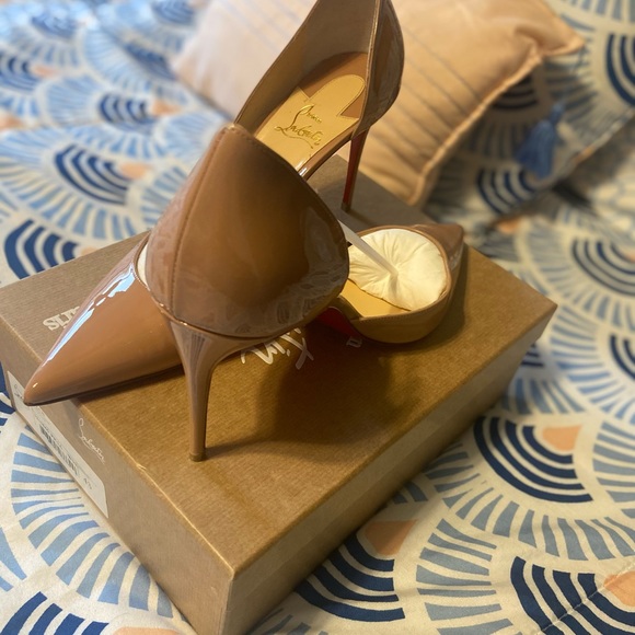 Christian Louboutin Iriza 85 Patent leather Nude pump size 43 - Picture 12 of 13
